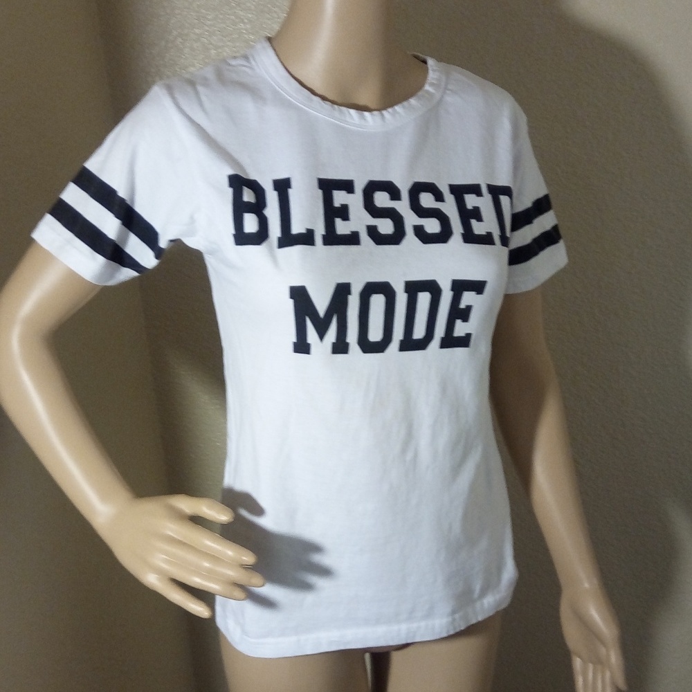 🌕 On Fire Blessed Mode Christian Tee Shirt Sz L